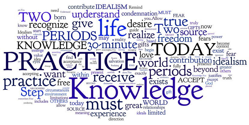 Steps To Knowledge Steps 50-55 Word Cloud - I will accept my studenthood as it is