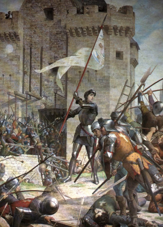 Joan at the siege of Orleans, Jules Lenepveu, 1889. Joan told her voices "I do not know how to ride or fight."